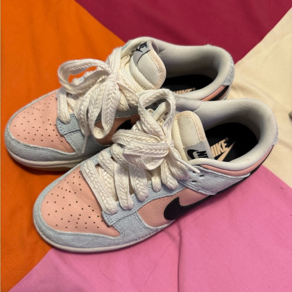 Nike Pastel Pink and White Sneakers